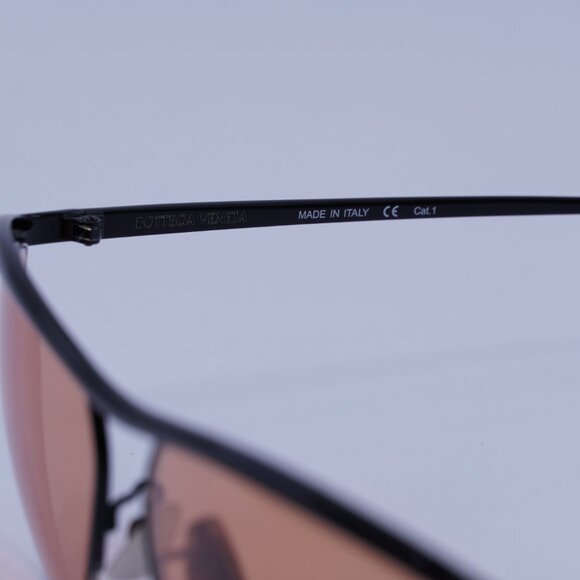 Bottega Veneta BV1091S 005 Sunglasses Black Cat Eye Frame, Orange Lenses main image 11
